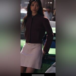 Zara faux suede skirt with belt